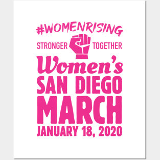 March For Women 2020 San Diego Women's Solidarity Activist Posters and Art